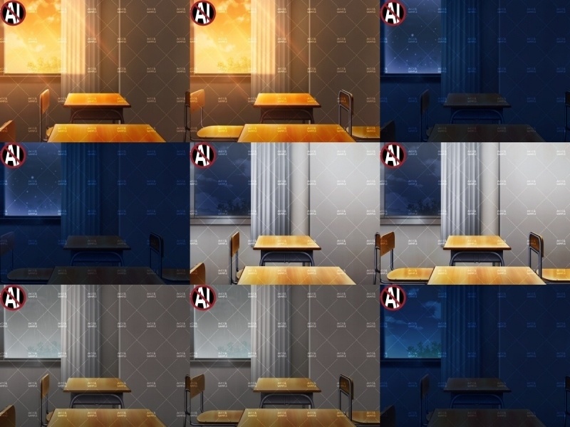 みにくる背景CG素材集『学園編』part11(Boost教室A)【背景素材集】