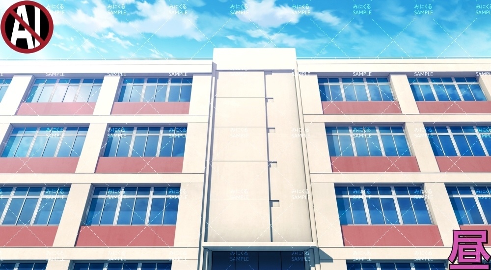 学校外観 ( 学園編 part11 Boost教室A - Schoolbuilding)【背景素材】