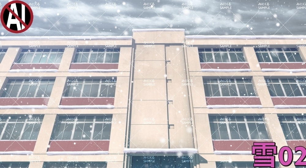 学校外観 ( 学園編 part11 Boost教室A - Schoolbuilding)【背景素材】