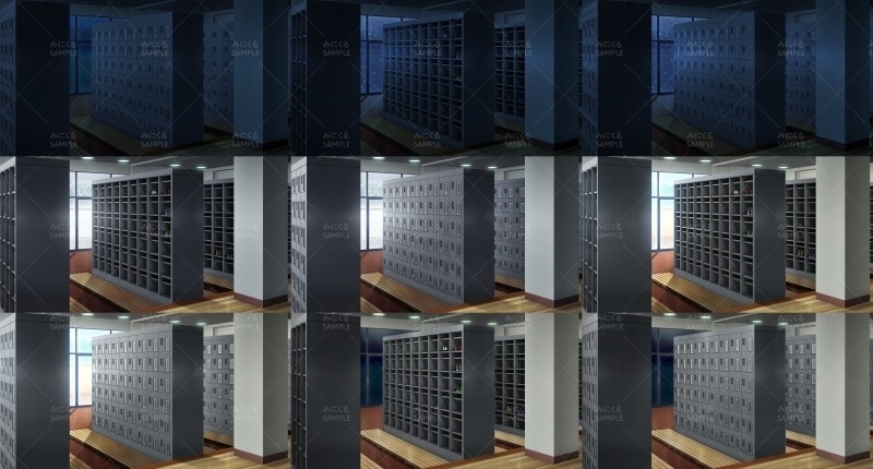 みにくる背景CG素材集『学園編』part11(Boost下駄箱)【背景素材集】