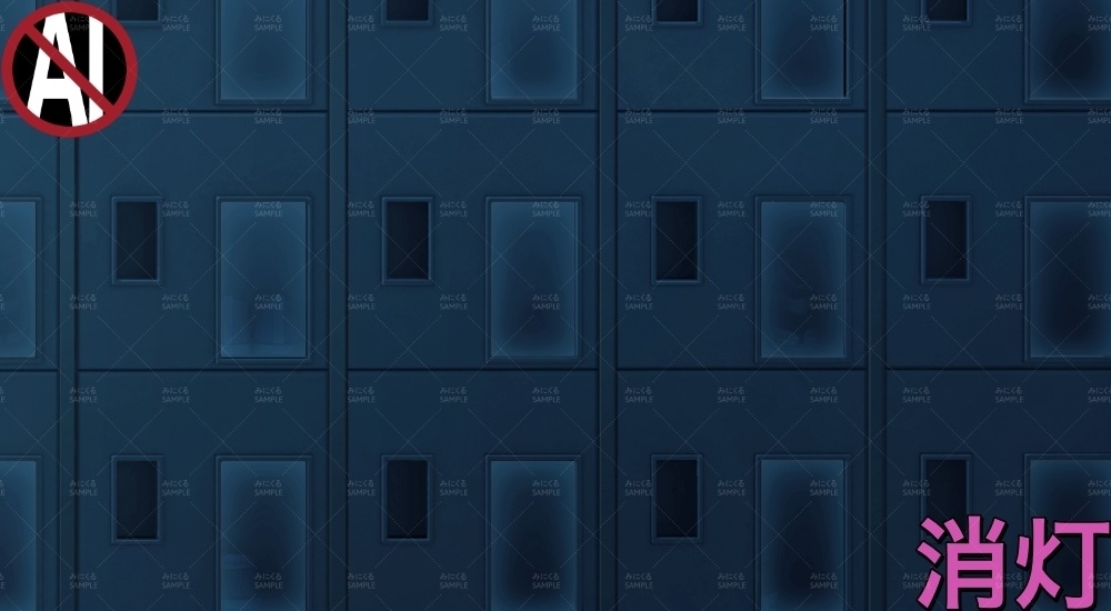 下駄箱④扉閉め( 学園編 part11 Boost下駄箱 - shoebox04_03)【背景素材】