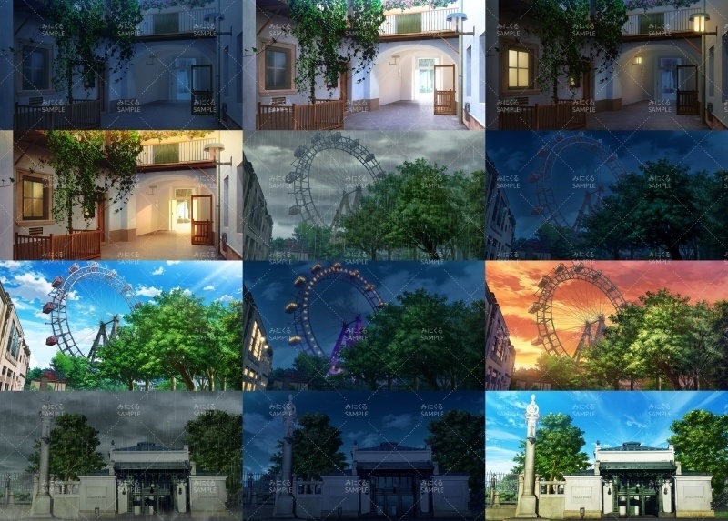 みにくる背景CG素材集『ヨーロッパ風編』part02-春-【背景素材集】