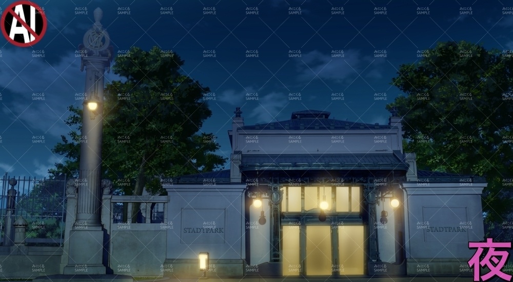 地下鉄の駅_春・文字あり/なし( ヨーロッパ風編part02-春-station_sp)