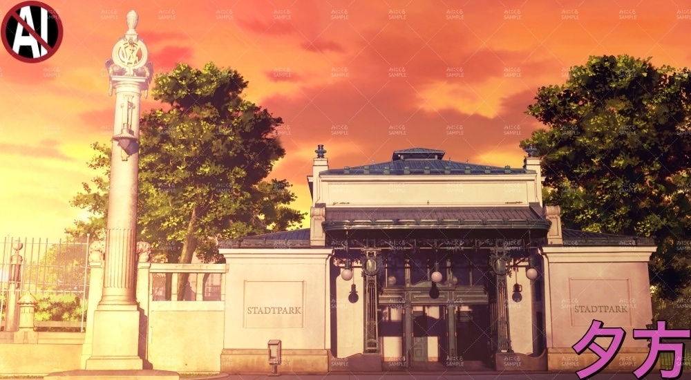 地下鉄の駅_春・文字あり/なし( ヨーロッパ風編part02-春-station_sp)