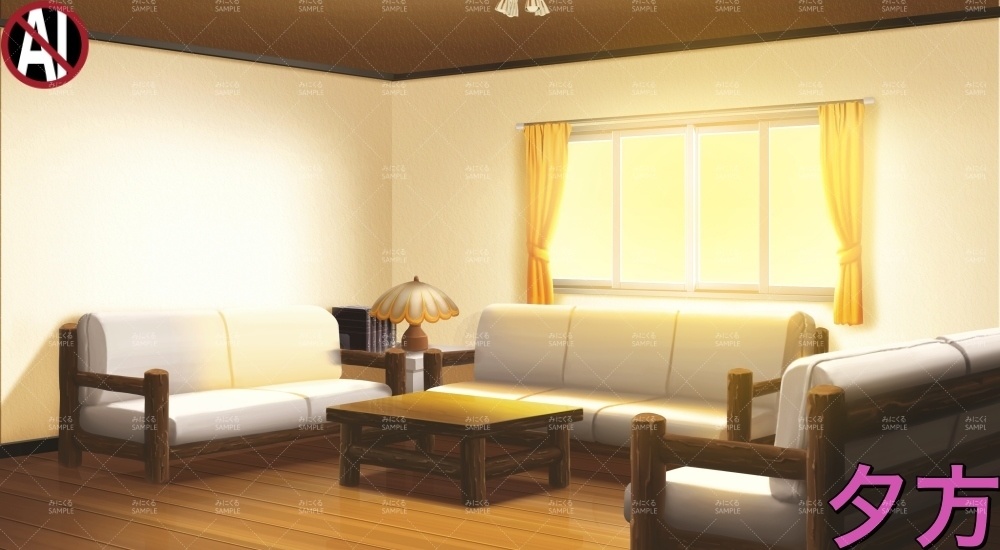 丸太家具のリビング( お屋敷編part01&02&03-oyashiki015)