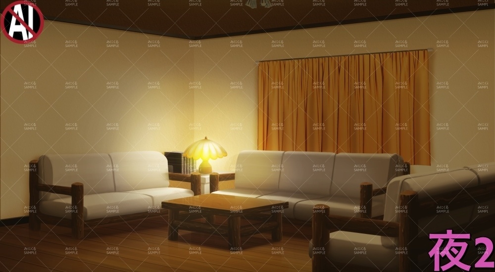 丸太家具のリビング( お屋敷編part01&02&03-oyashiki015)