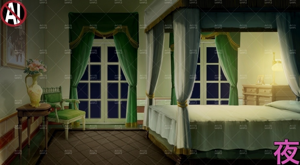 令嬢のベッドルーム①(お屋敷編part01&02&03-oyashiki002)