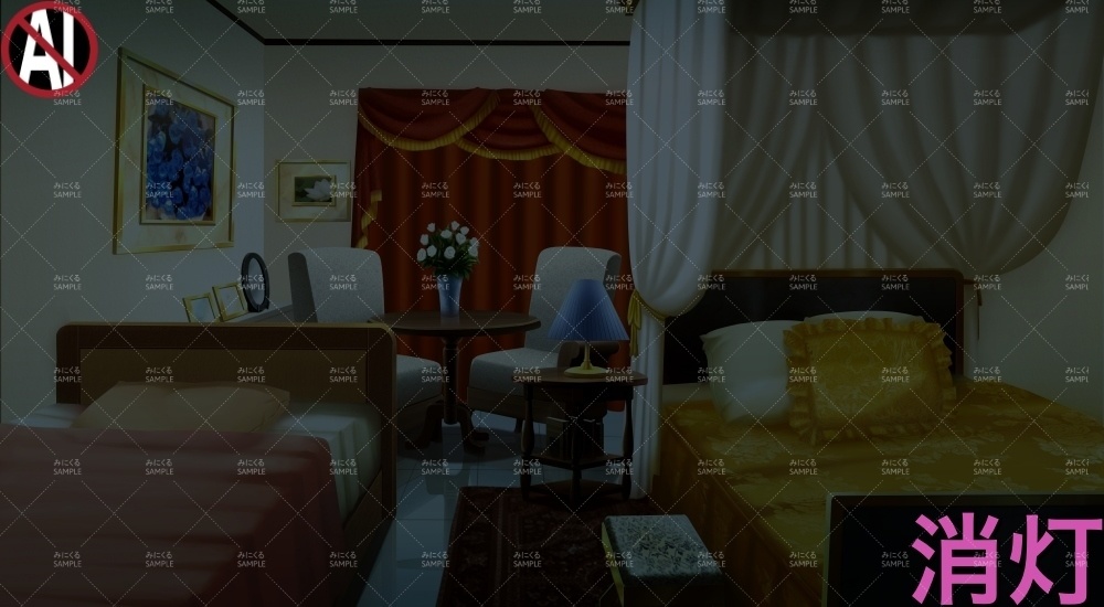 令嬢家の客室ツイン(お屋敷編part01&02&03-oyashiki012)