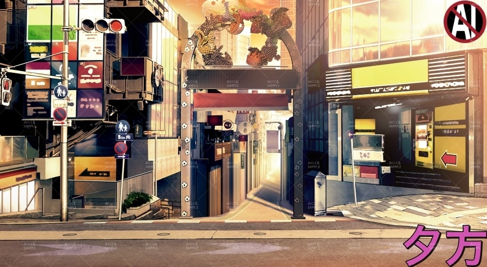 賑やかな商店街①(街編part02-stTKS01)