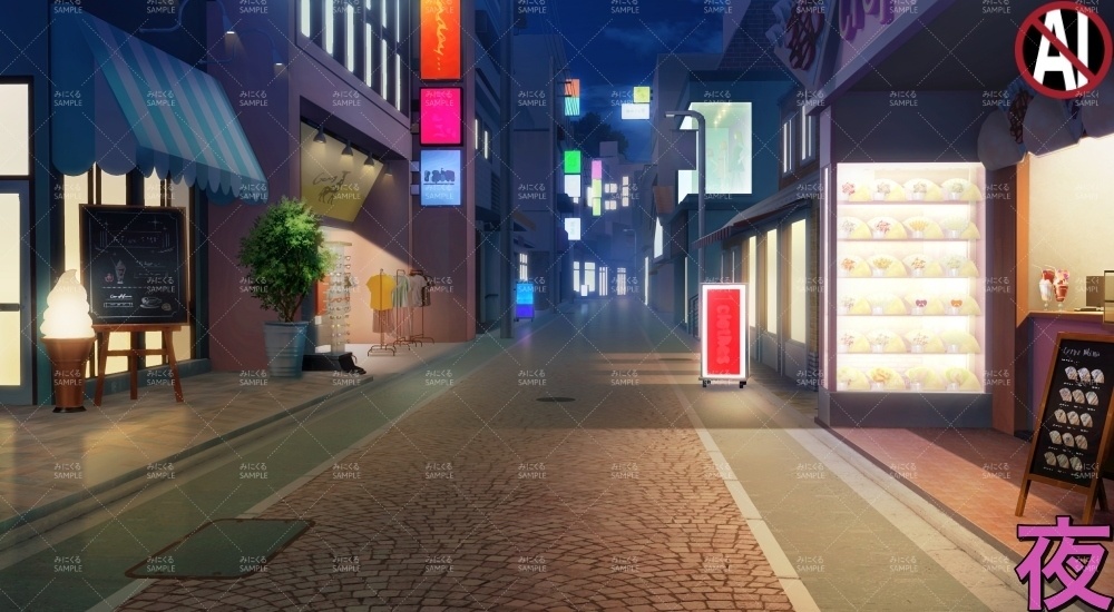 賑やかな商店街②(街編part02-stTKS02)