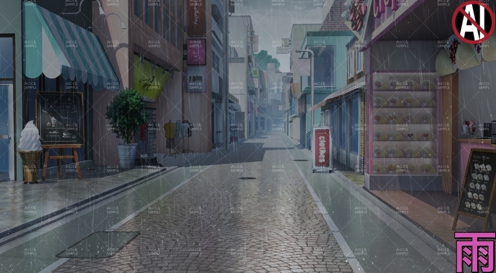 賑やかな商店街②(街編part02-stTKS02)