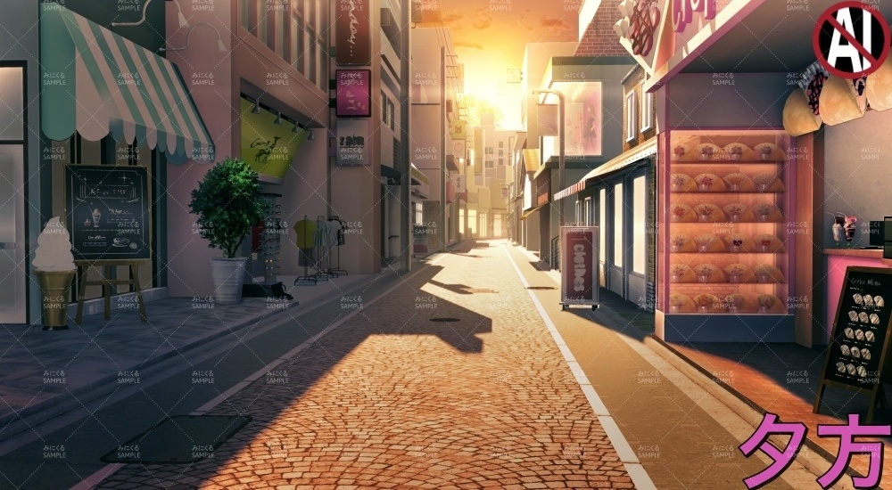 賑やかな商店街②(街編part02-stTKS02)