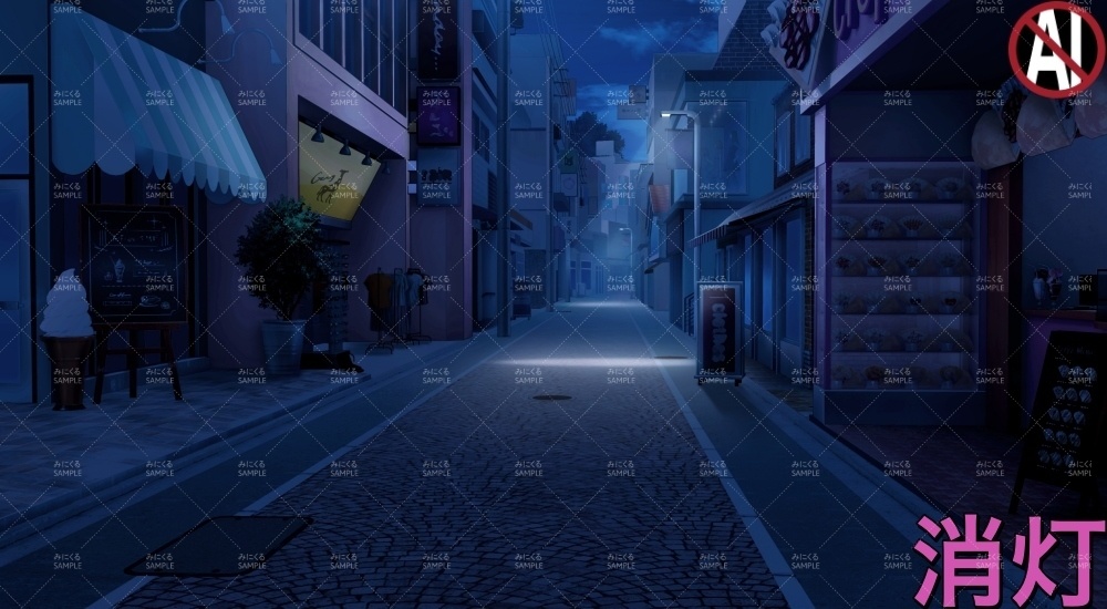 賑やかな商店街②(街編part02-stTKS02)