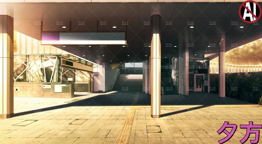 繁華街の駅②(街編part02-stationH02)