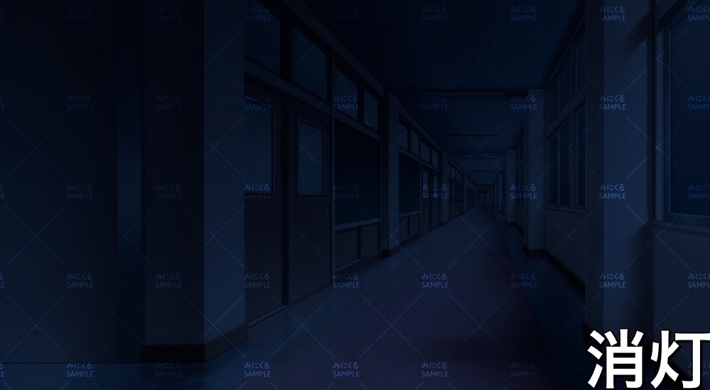 校舎の廊下①(学園編part01&03-school009)
