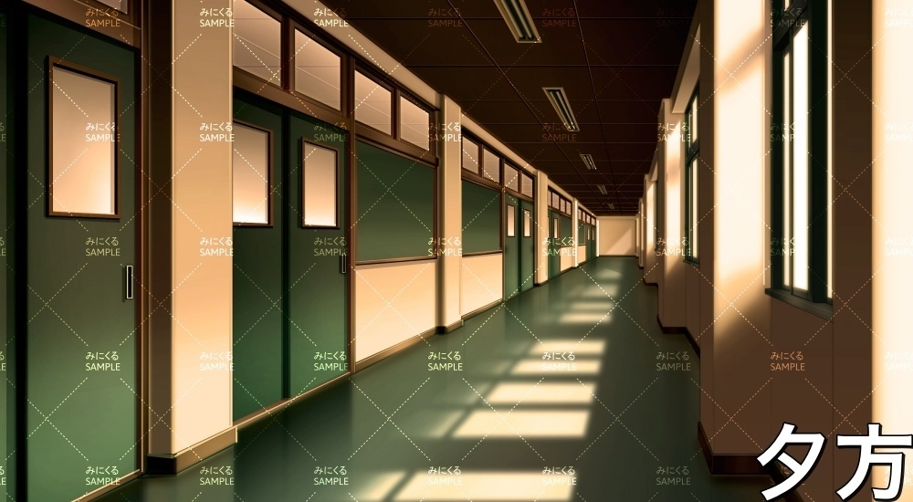 校舎の廊下②(学園編part01&03-school014)