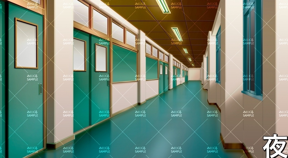 校舎の廊下②(学園編part01&03-school014)