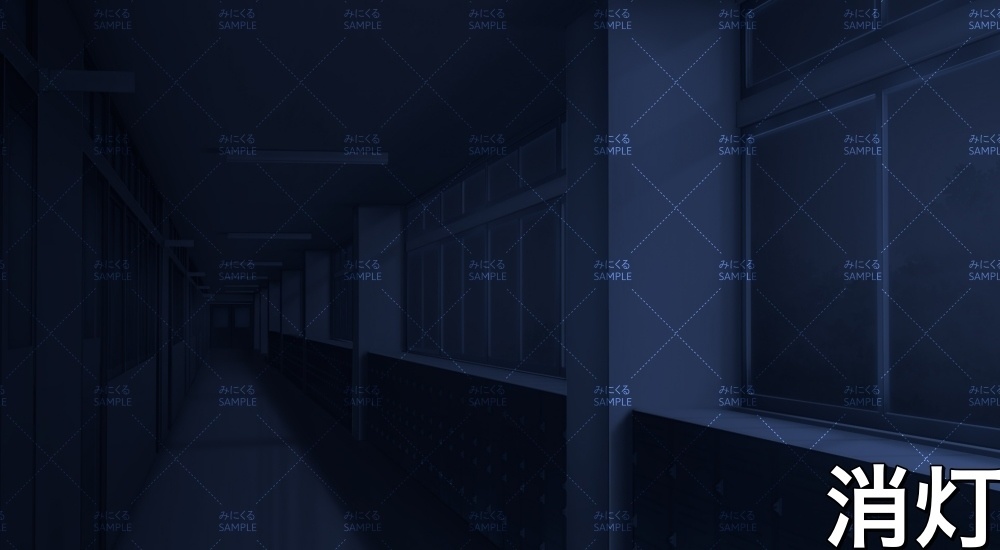 校舎の廊下③(学園編part01&03-sdschool002)