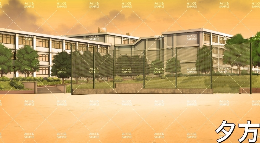 校庭・グラウンド①(学園編part01&03-school017)