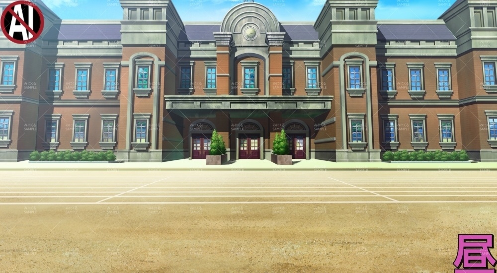 名門学校の校舎外観(学園編part02&04-school003)