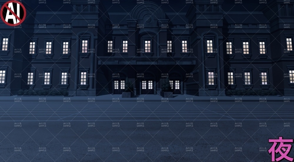 名門学校の校舎外観(学園編part02&04-school003)