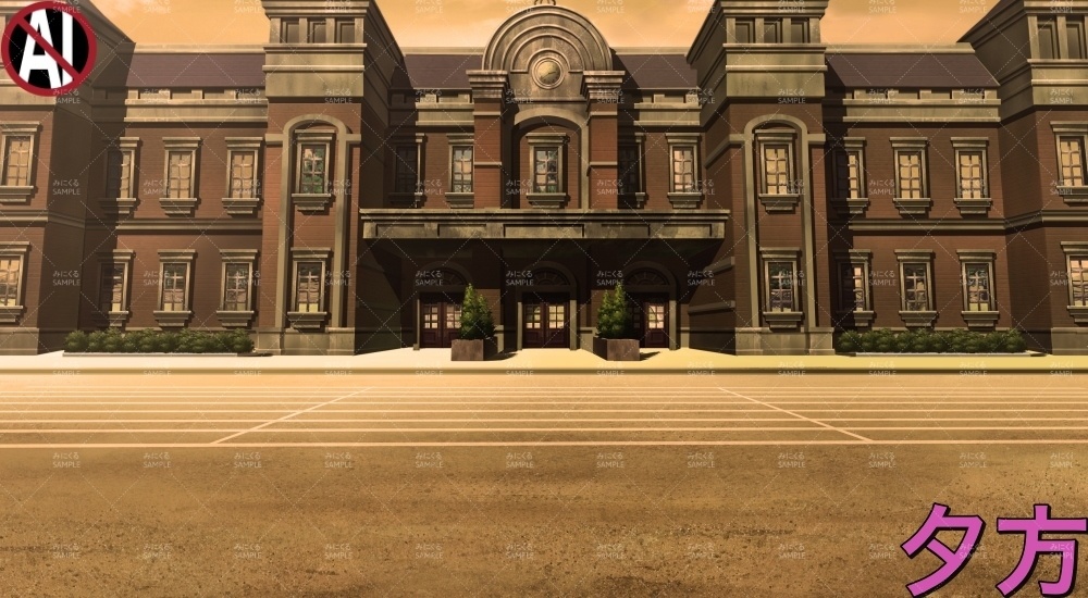 名門学校の校舎外観(学園編part02&04-school003)