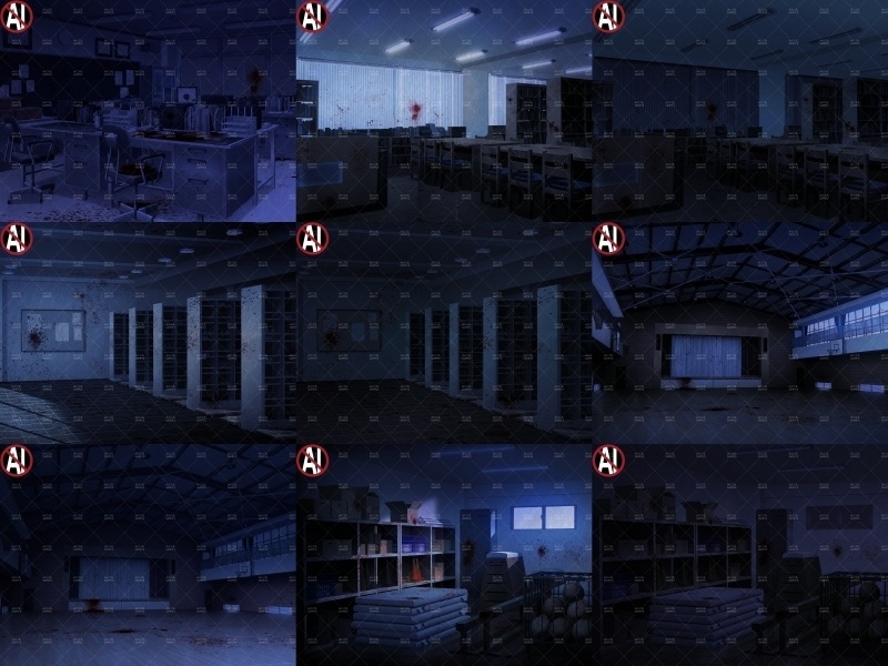 みにくる背景CG素材集『学園編』part010(ホラーBoost)【背景素材集】