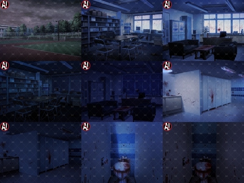 みにくる背景CG素材集『学園編』part010(ホラーBoost)【背景素材集】