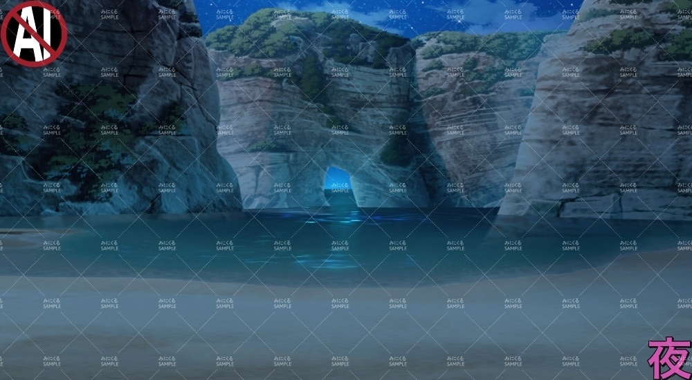 みにくる動く背景CG素材集『秘境の入江』【素材集】