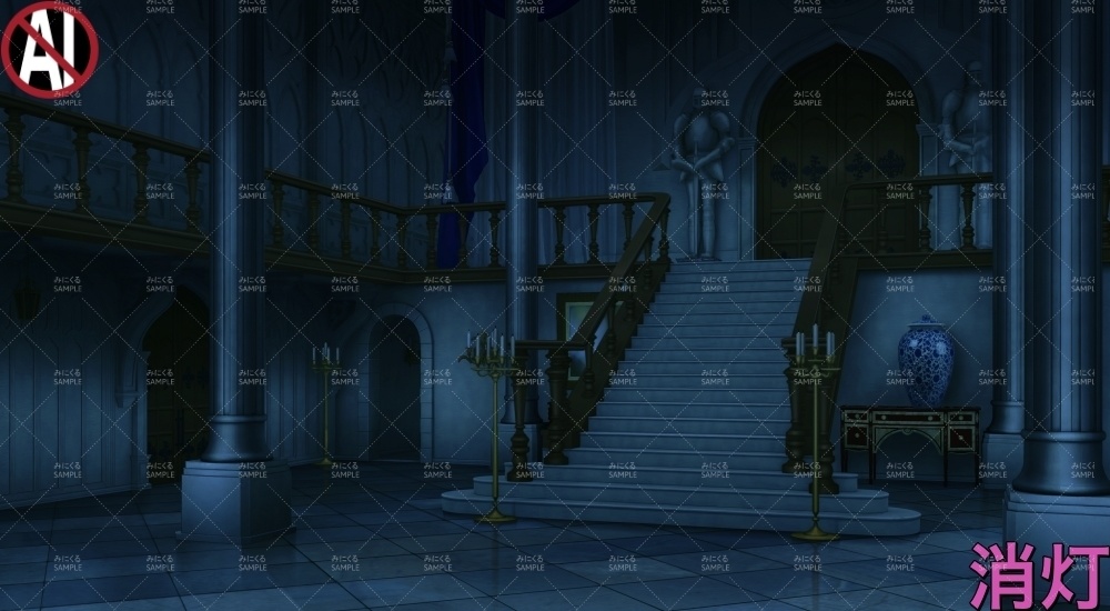 【背景素材】ホール・大広間(ファンタジー編part06-fan06a_hall)