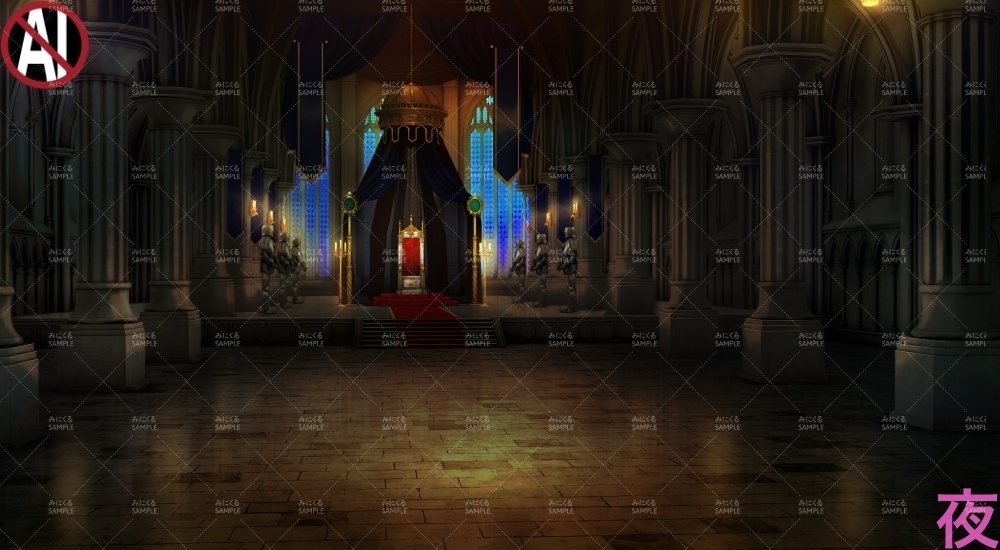 【背景素材】玉座の間(ファンタジー編part06-fan06a_gyokuza)