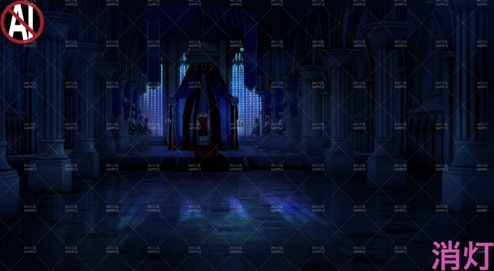 【背景素材】玉座の間(ファンタジー編part06-fan06a_gyokuza)