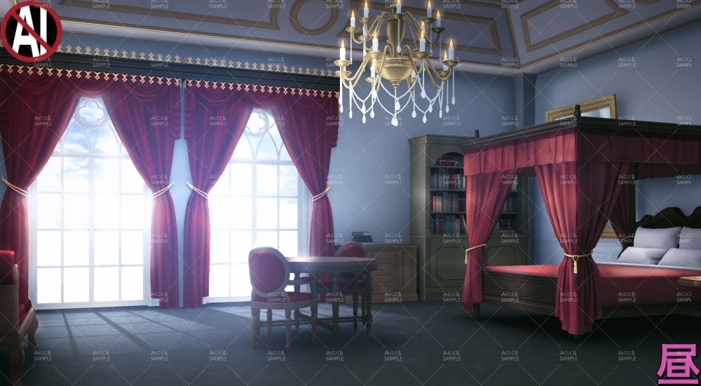 【背景素材】城内の部屋(ファンタジー編part06-fan06a_room)