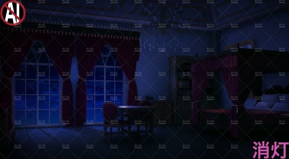 【背景素材】城内の部屋(ファンタジー編part06-fan06a_room)