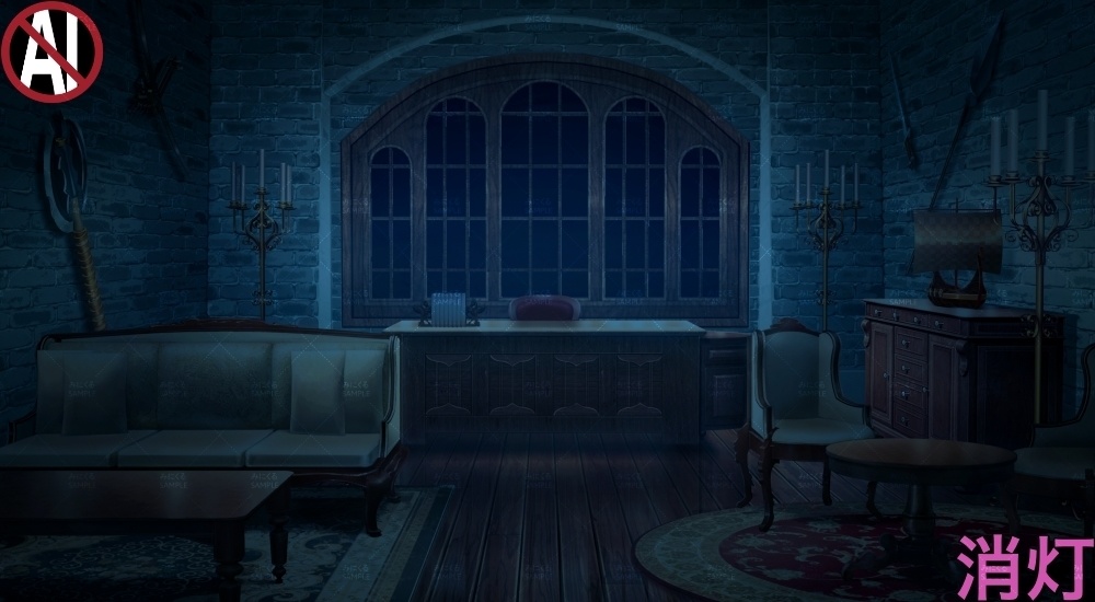 【背景素材】ギルド_執務室(ファンタジー編part04-021_guildroom)