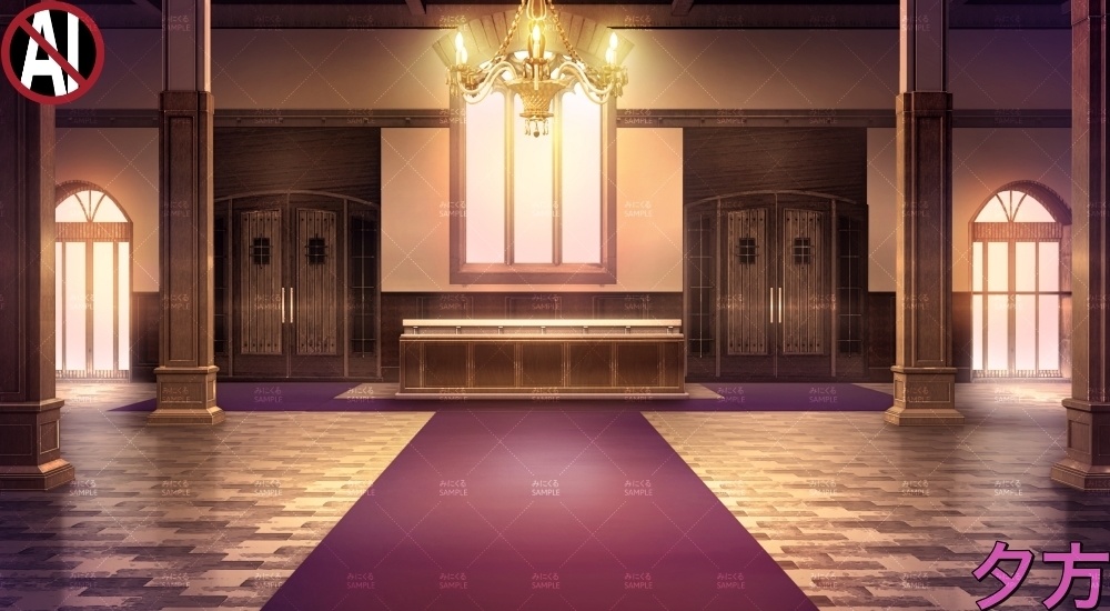 【背景素材】屋敷_エントランス(ファンタジー編part04-025_entrance)