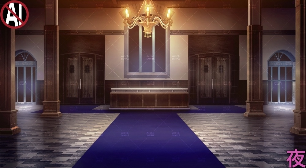 【背景素材】屋敷_エントランス(ファンタジー編part04-025_entrance)