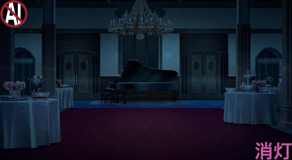 【背景素材】屋敷_パーティー会場(ファンタジー編part04-025_entrance_2)