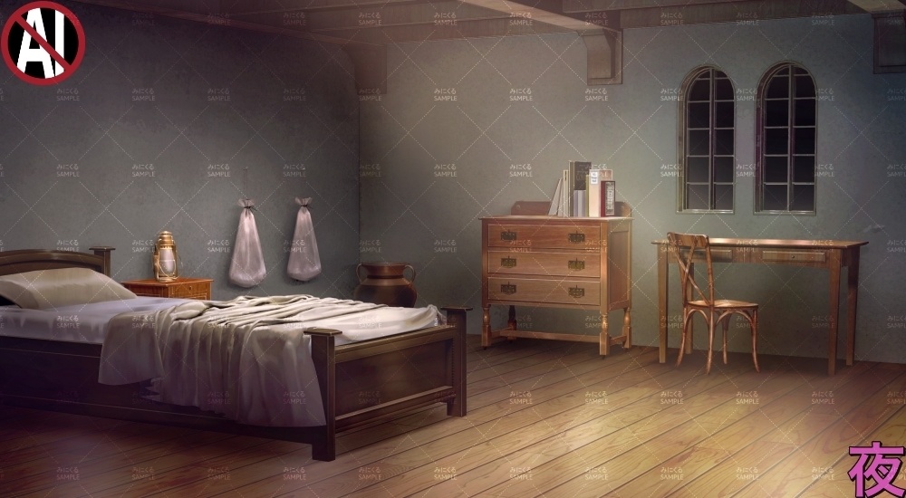 【背景素材】田舎の古教会_部屋(ファンタジー編part04-019_myroom)