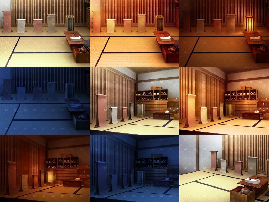 みにくる背景CG素材集『江戸編』part01ブーストパック(質屋・長屋・呉服屋・執務室)【背景素材集】