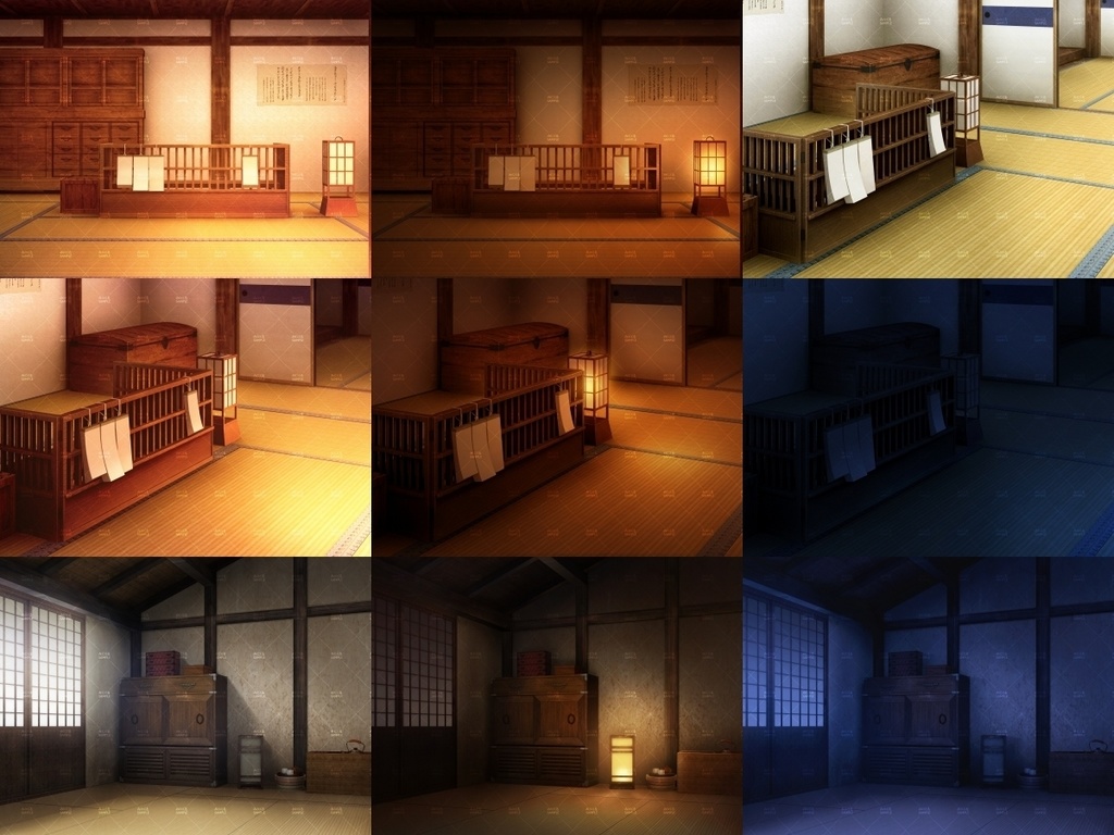 みにくる背景CG素材集『江戸編』part01ブーストパック(質屋・長屋・呉服屋・執務室)【背景素材集】