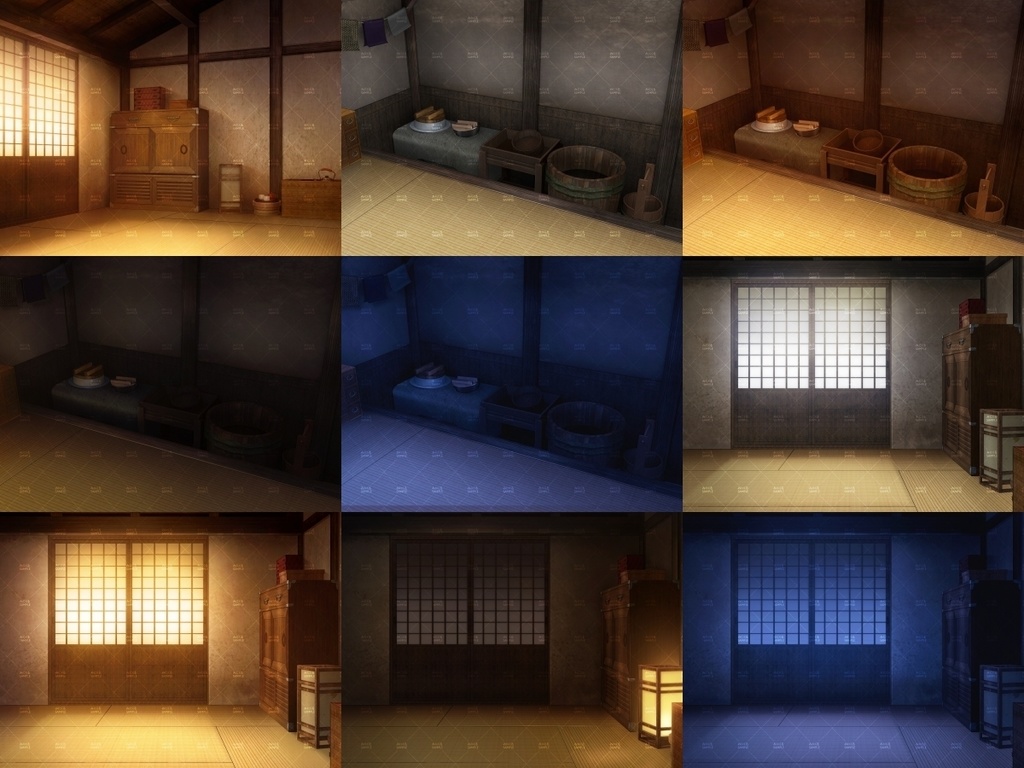 みにくる背景CG素材集『江戸編』part01ブーストパック(質屋・長屋・呉服屋・執務室)【背景素材集】