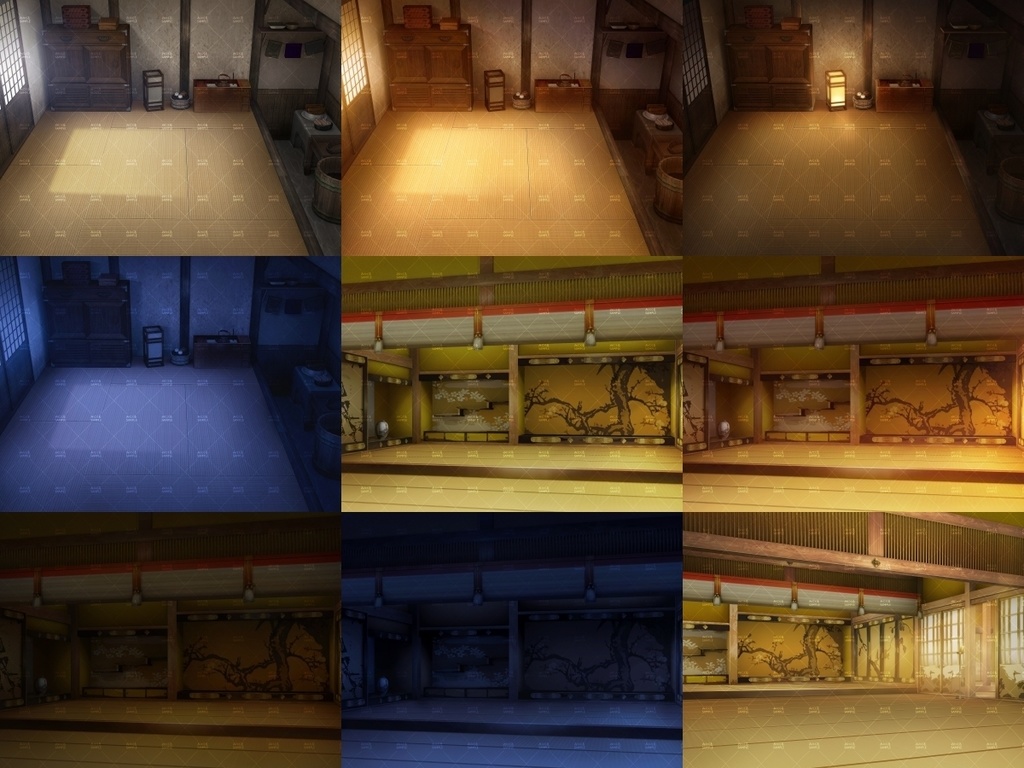 みにくる背景CG素材集『江戸編』part01ブーストパック(質屋・長屋・呉服屋・執務室)【背景素材集】