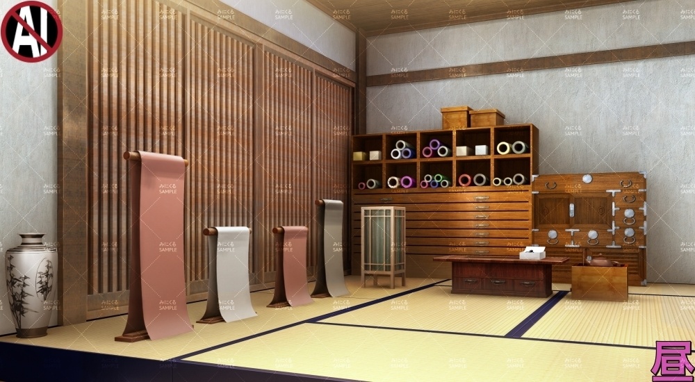 【背景素材】呉服屋②(江戸編part01C-gofukuya02)