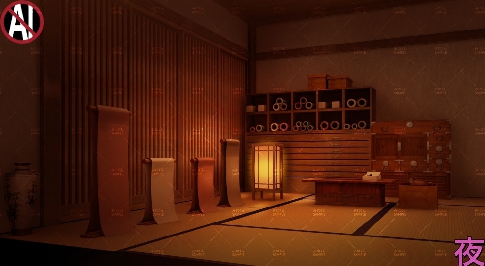 【背景素材】呉服屋②(江戸編part01C-gofukuya02)