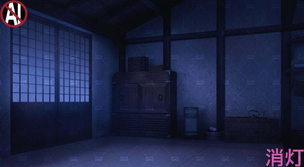 【背景素材】長屋①(江戸編part01C-nagayanai01)