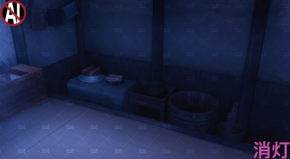 【背景素材】長屋②(江戸編part01C-nagayanai02)