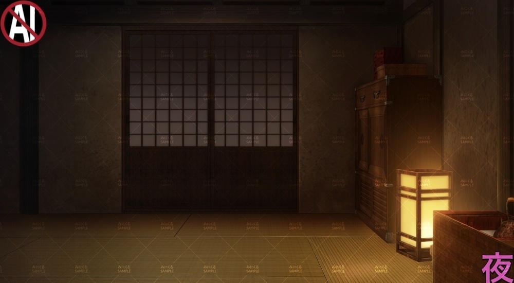 【背景素材】長屋③(江戸編part01C-nagayanai03)