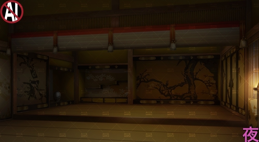 【背景素材】殿様の執務室①(江戸編part01C-shitsumu01)