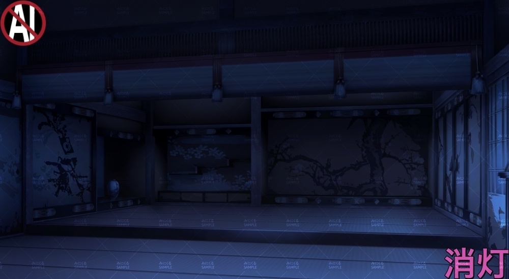 【背景素材】殿様の執務室①(江戸編part01C-shitsumu01)